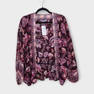 NEW EVEREVE Michael Stars Amaranth Wrap Boho Pink Floral Wrap Women's One Size
